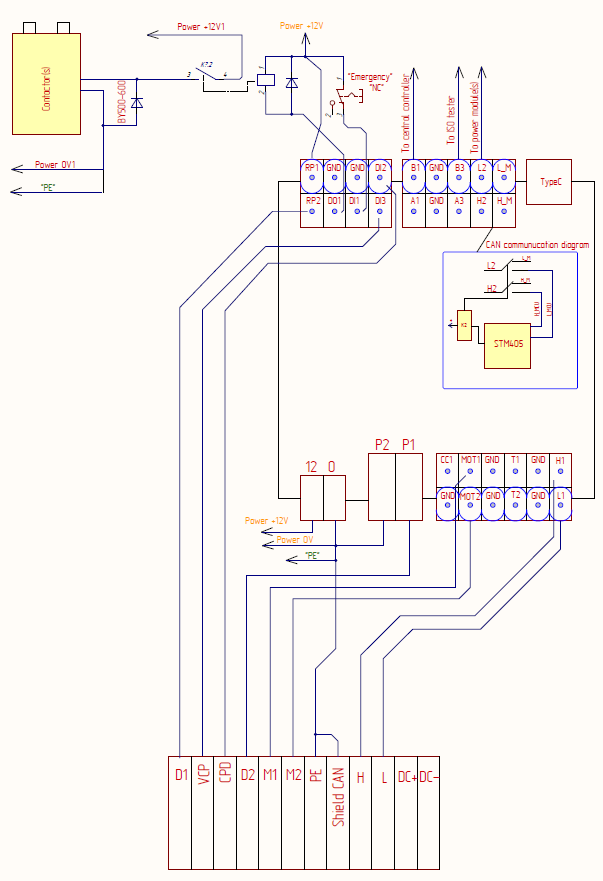Схема подключения CHAdeMO